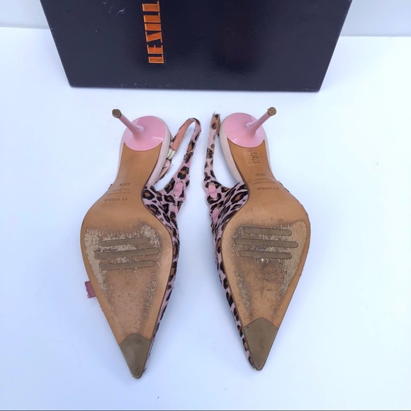 Le Silla pink leopard high heel sling back Sz 8.5 - Picture 13 of 16